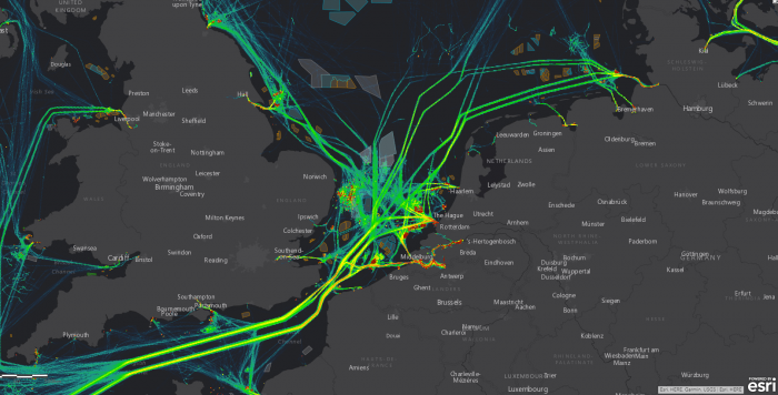 EMODnet map showing offshore wind farm locations in European waters