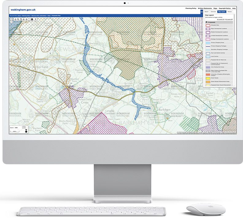 Wokingham Planvu 4 on desktop