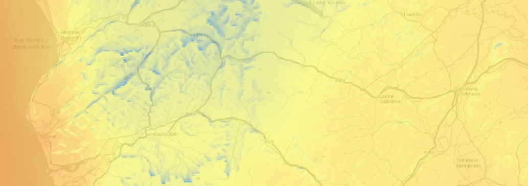 Solar irradiance map GIS
